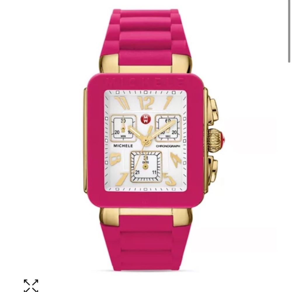 Michele Pink and Gold Women's Watch